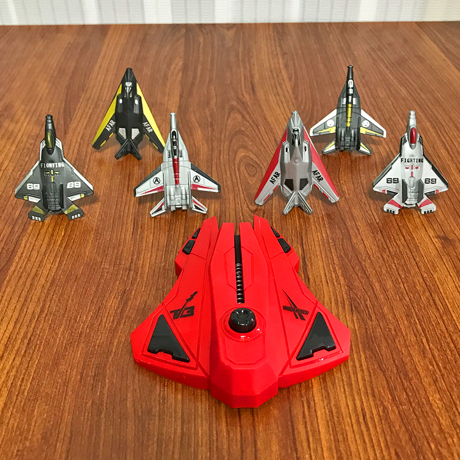Outdoor Hunting Toys - 6pcs Fighter Plane Red Launcher Toy,
