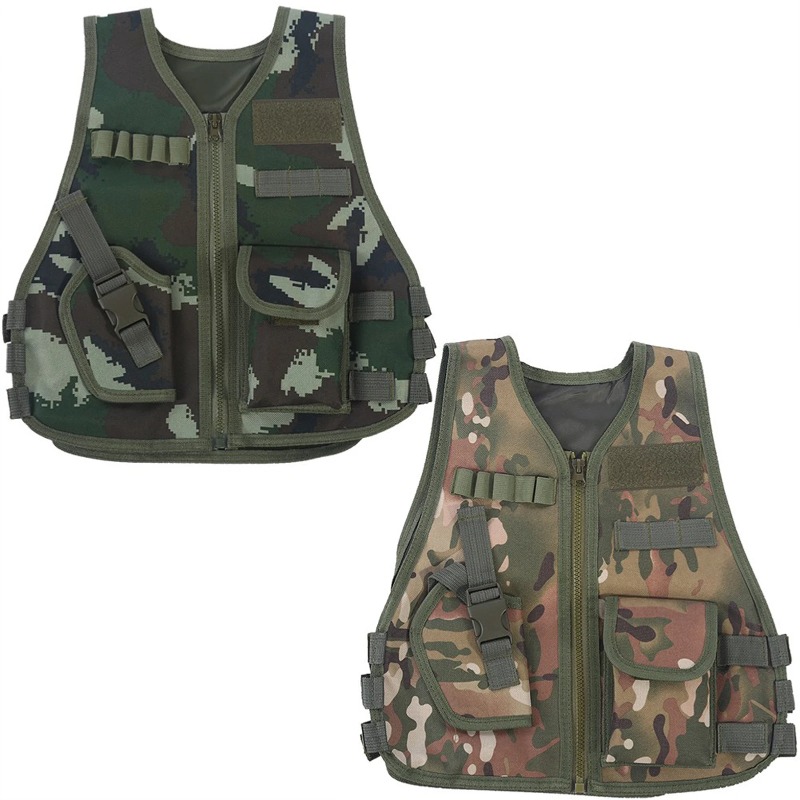 Outdoor Hunting Games For Kids - Children Camouflage Vest Kid Adjustable Vest