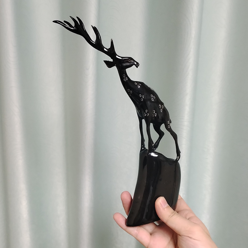Elk Bugle Call - Authentic Real Buffalo Horn Elk Sculpture