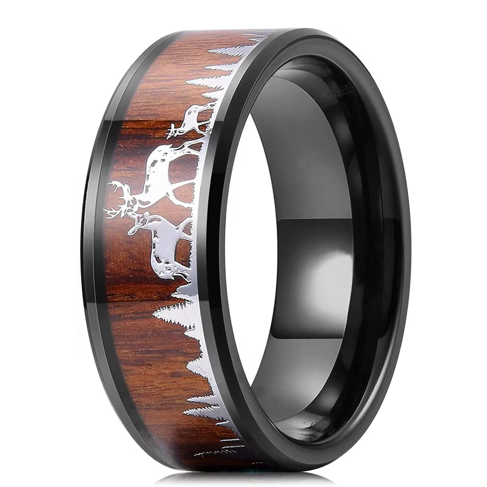Wildman Hunting & Outdoor - Fashion 8mm Koa Wood Inlay Deer
