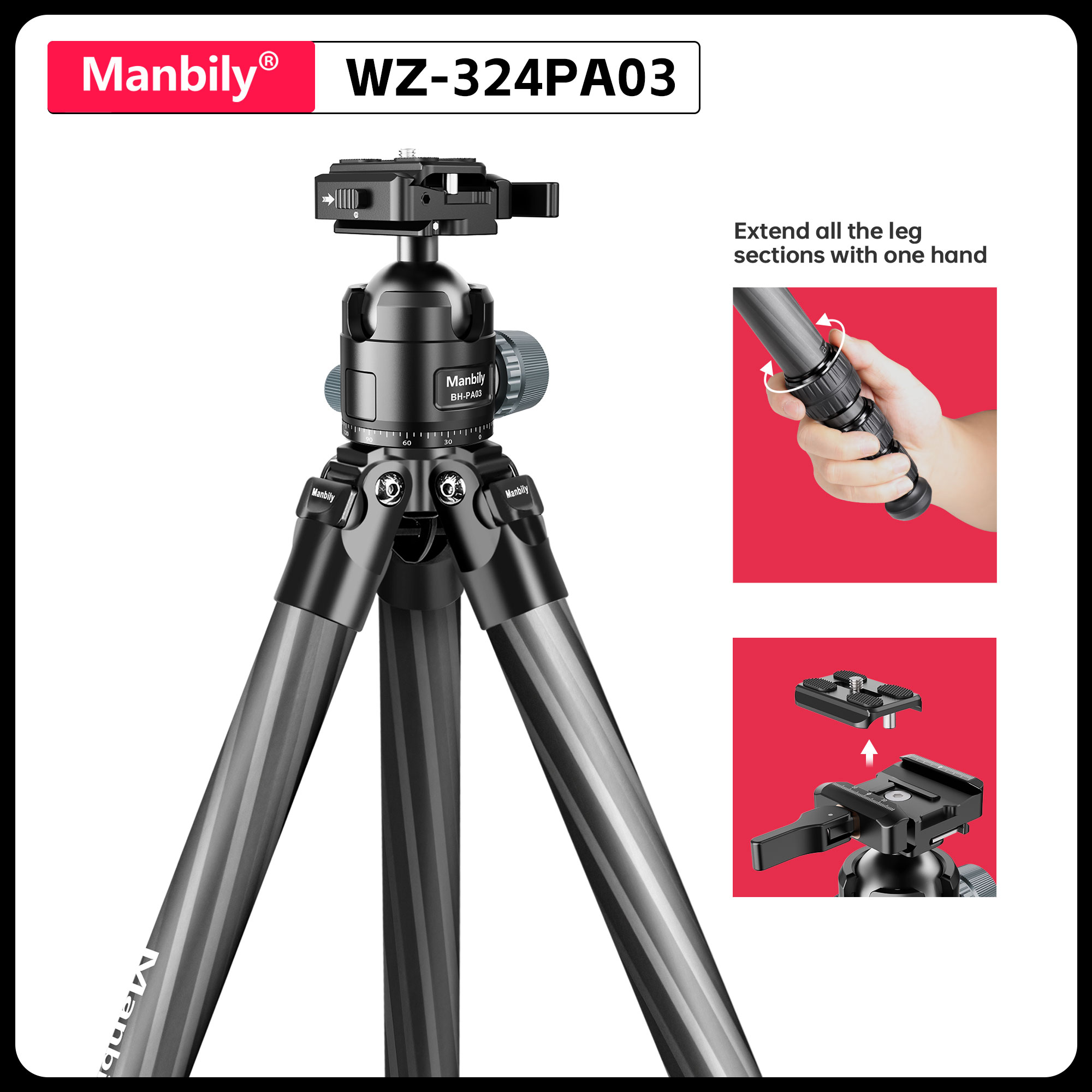 Manbily 158CM Heavy Duty Carbo – Outdoor Hunting Video Camera recenzja i cena