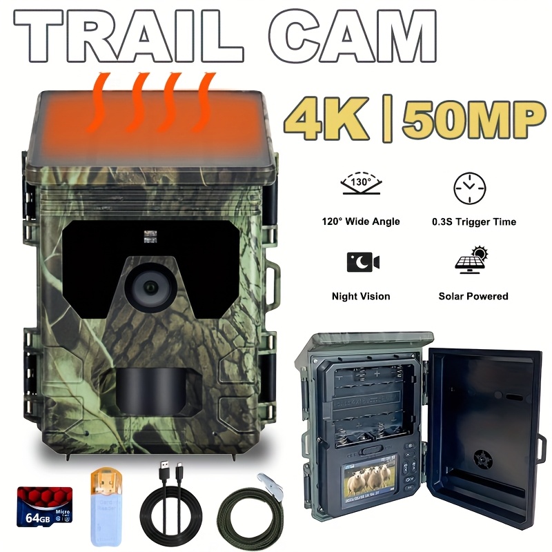 4K 50MP Solar-Powered Wildlife – Outdoor Hunting Video Camera recenzja i cena