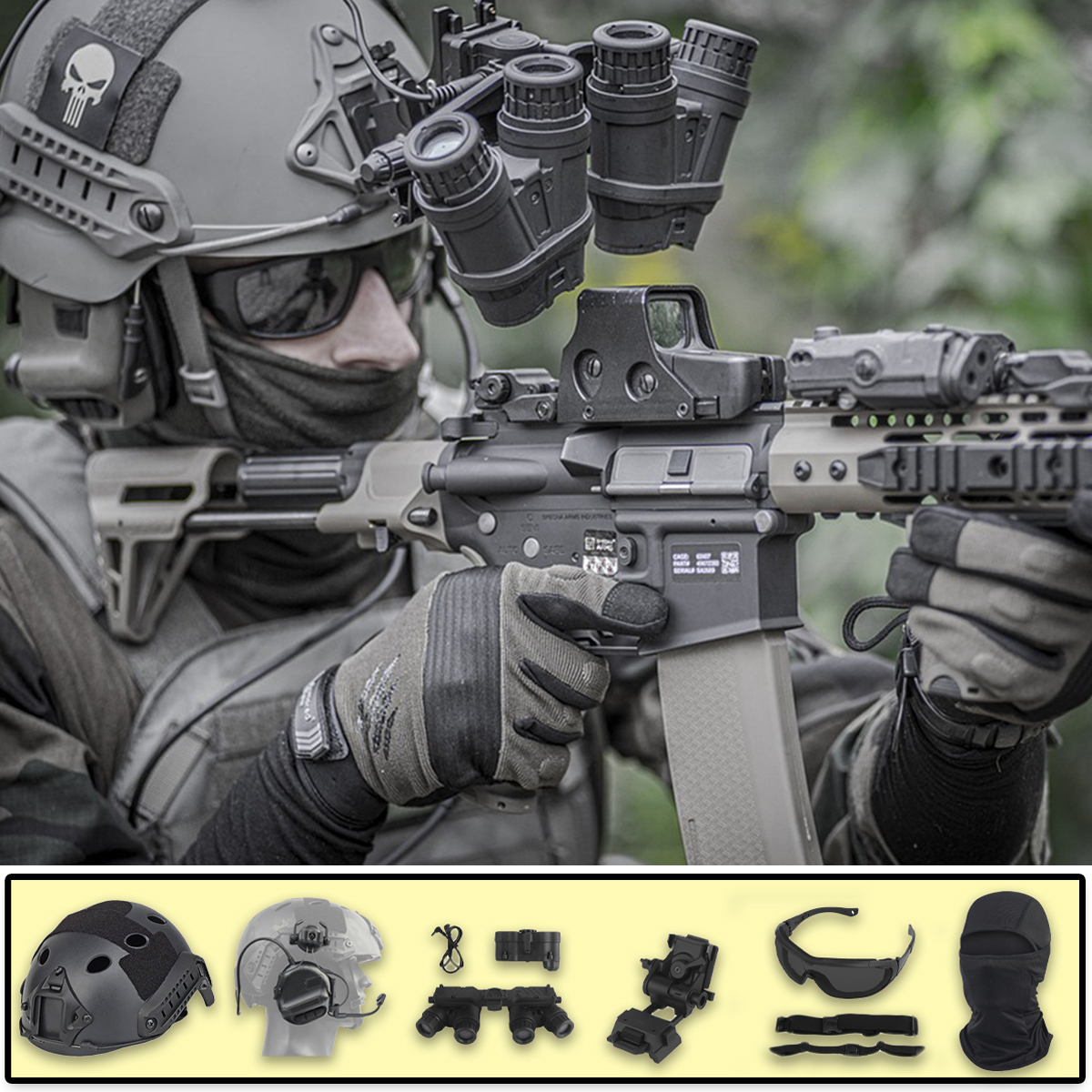 Fast Airsoft Helmet Set with T – Outdoor Hunting Movies recenzja i cena