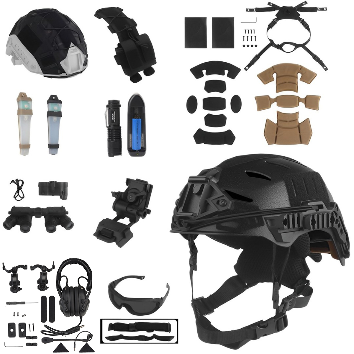Tactical Helmet Set with Commu – Outdoor Hunting Movies recenzja i cena