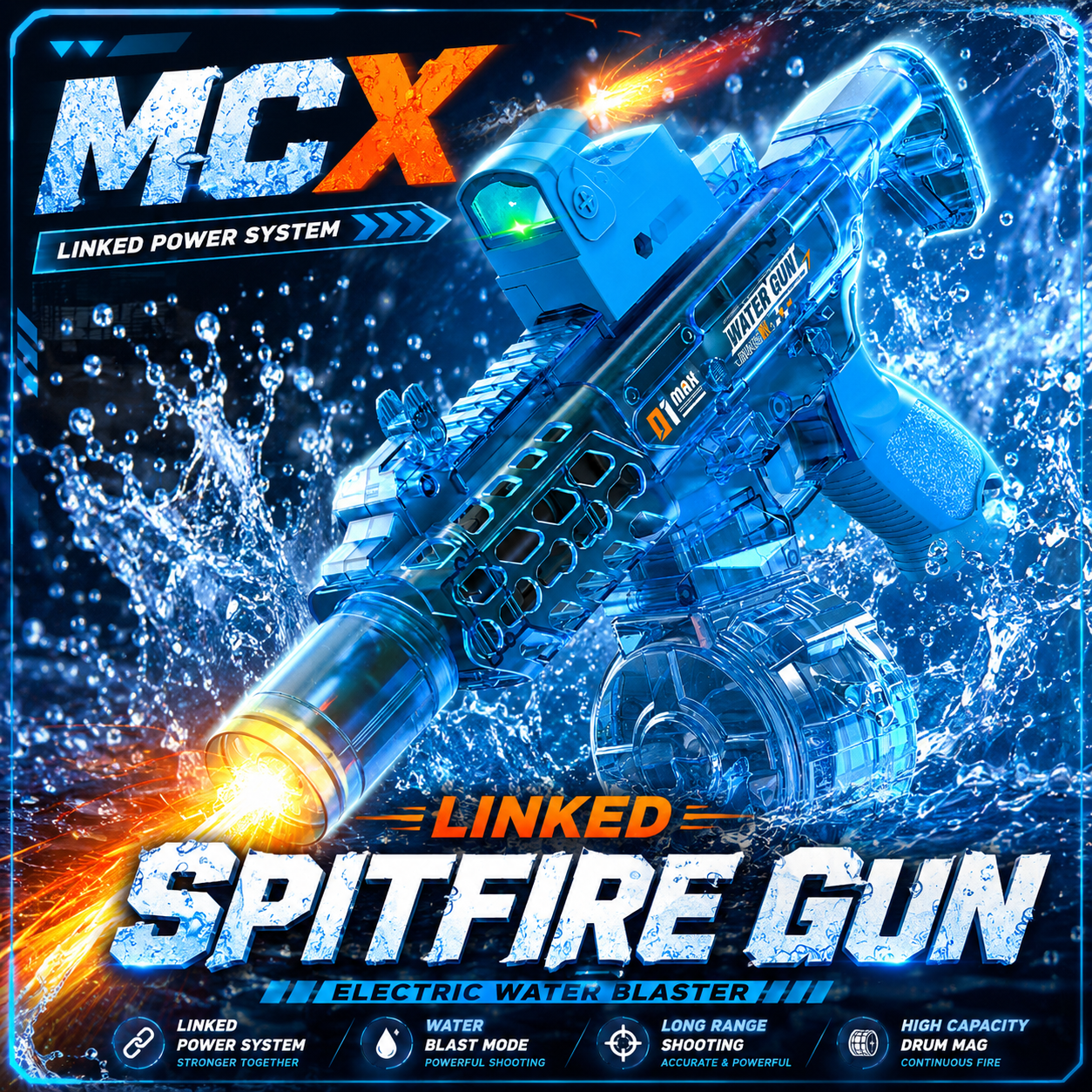 Electric Water Gun Flashing Li – Outdoor Hunting Toys recenzja i cena
