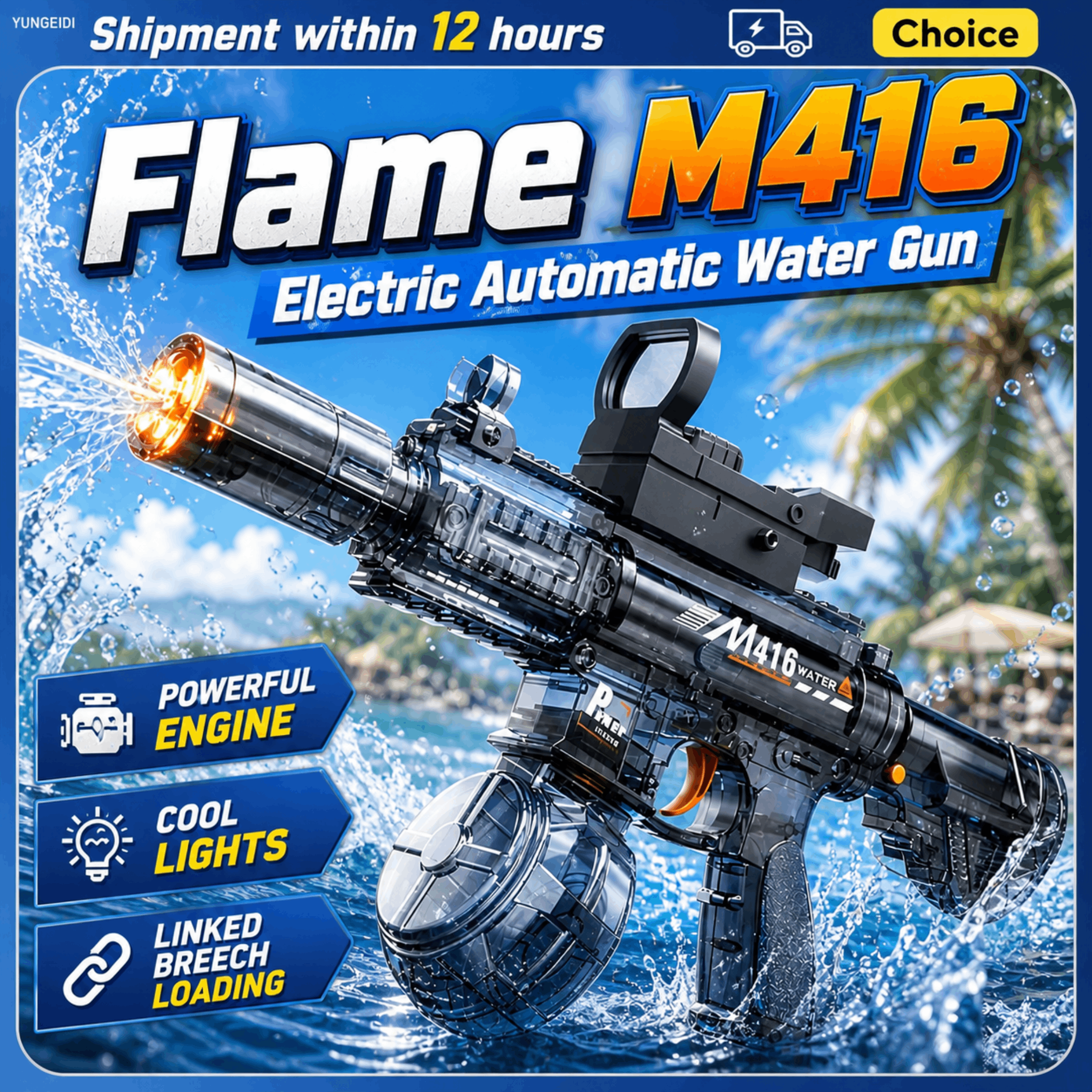Electric Water Gun Flashing Li – Outdoor Hunting Toys recenzja i cena
