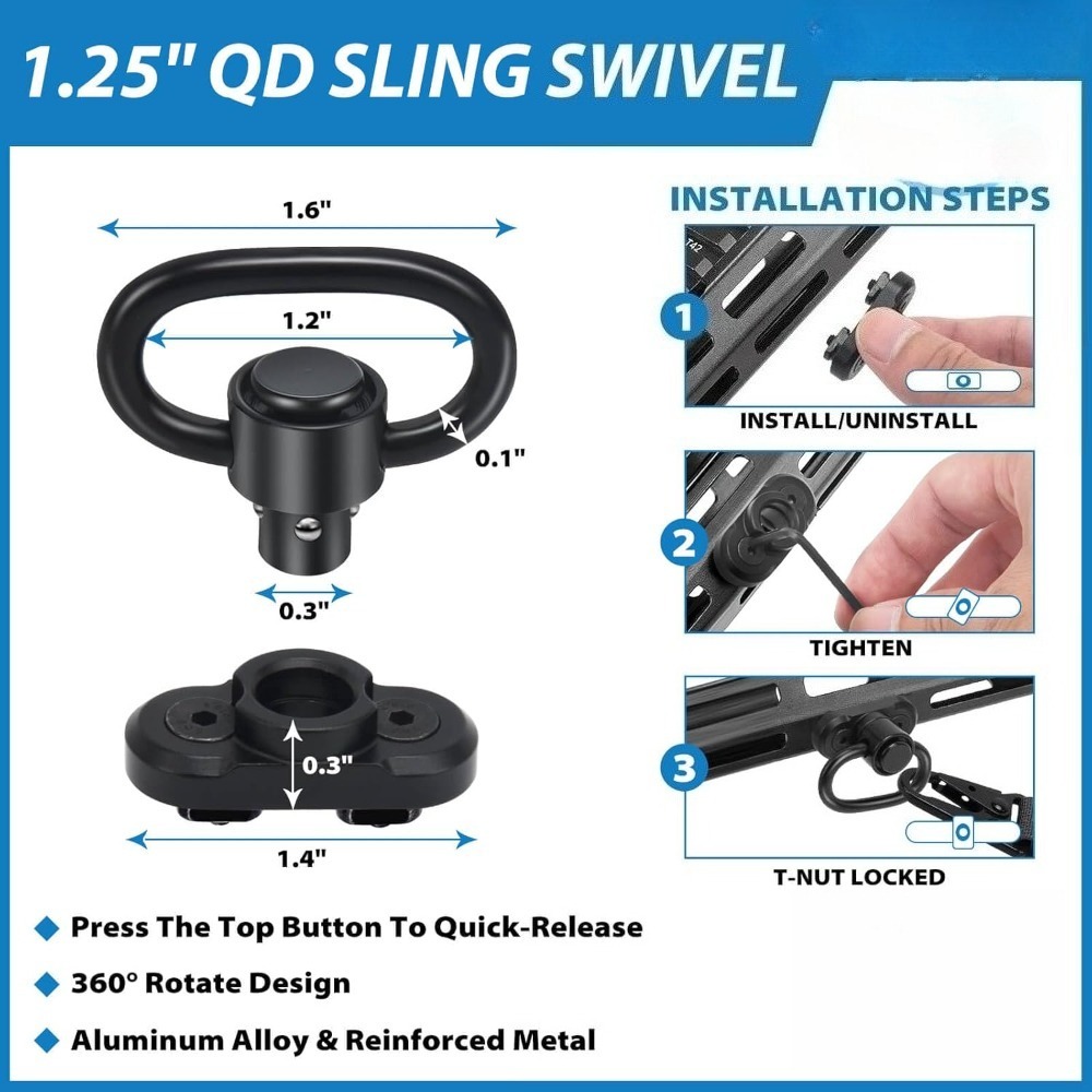 Tactical 2 Point Rifle Sling Q – Rifle Sling Swivel recenzja i cena