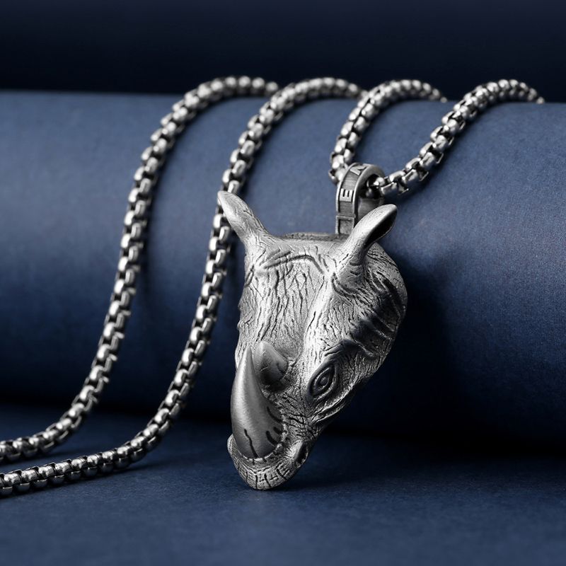 1Pcs Pure Tin Rhino Head Penda – Wildman Hunting & Outdoor recenzja i cena