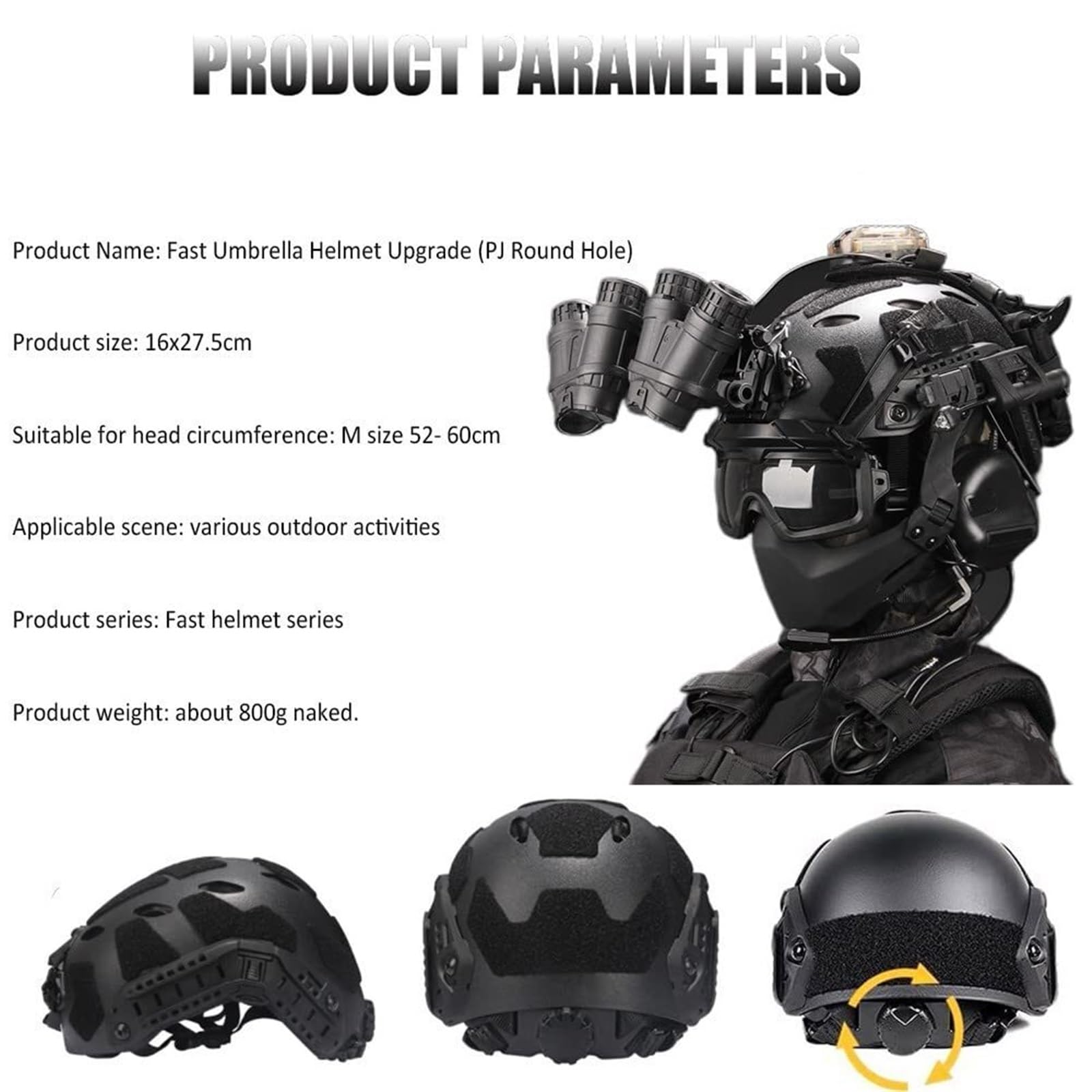 Airsoft Helmet Set with Noise  – Outdoor Hunting Movies recenzja i cena