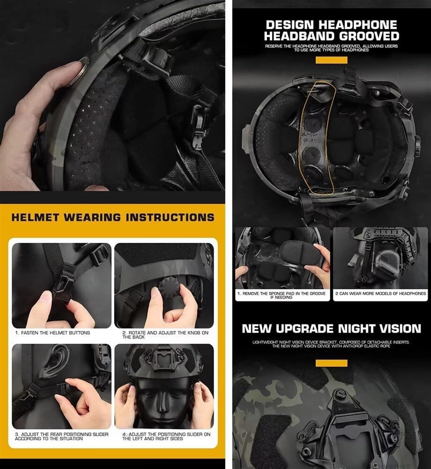 Airsoft Helmet Set with Noise  – Outdoor Hunting Movies recenzja i cena