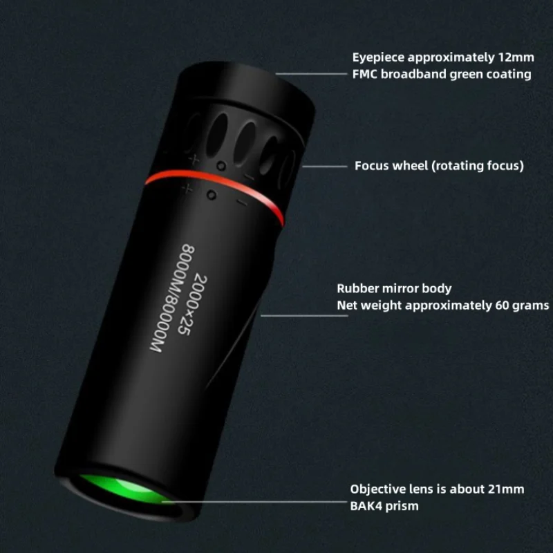 HD 2000x25 Monocular Telescope – Hunting Outdoor Watch recenzja i cena