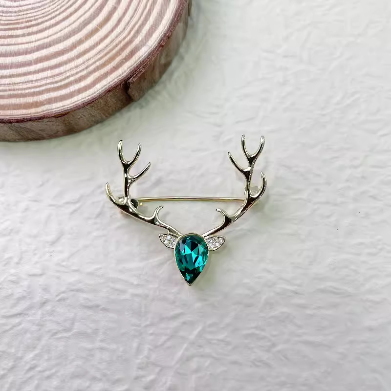 Cute Crystal Elk Horn Brooches – Elk Bugle Call recenzja i cena