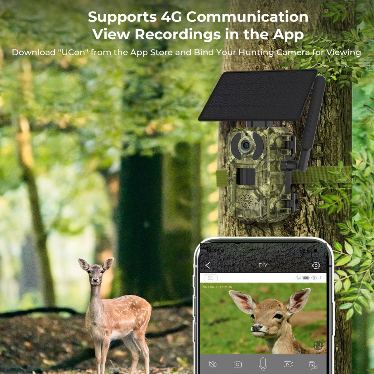 EU 4G Cellular 2K Battery Sola – Outdoor Hunting Video Camera recenzja i cena