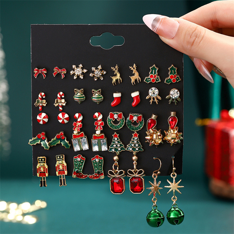 Christmas MIxed Earring Set Fo – Elk Bugle Call recenzja i cena