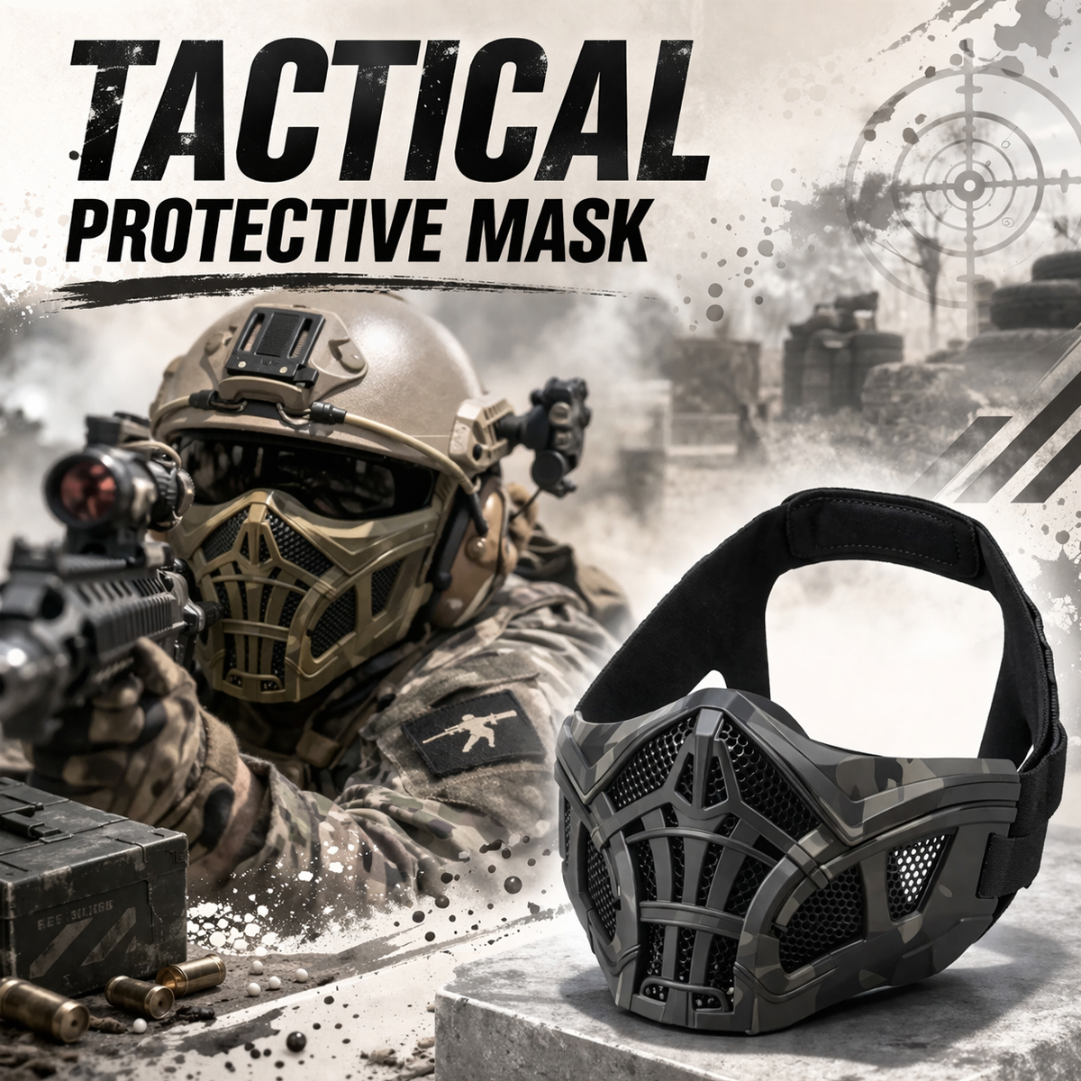 Tactical Airsoft Mask Protecti – Outdoor Hunting Movies recenzja i cena